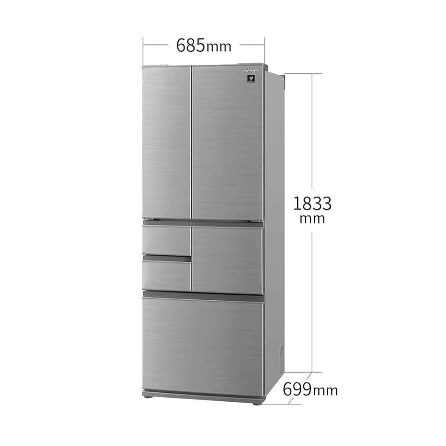 Amazon.co.jp: シャープ 冷蔵庫 幅68.5cm 502L SJ-X508K-S